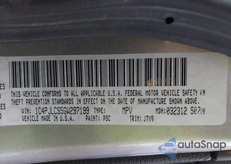 2016 Jeep Cherokee 75Th Anniversary из США, поврежденный, VIN 1C4PJLCS5GW297199